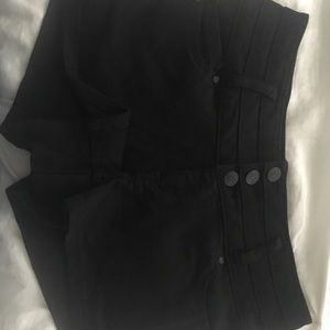 Black booty shorts